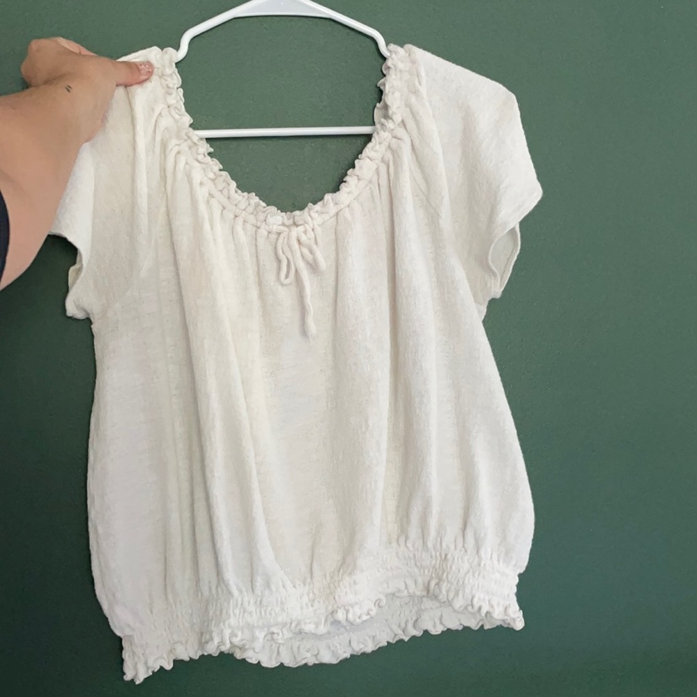 Madewell cream shirt - size Large
